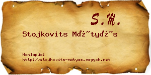 Stojkovits Mátyás névjegykártya